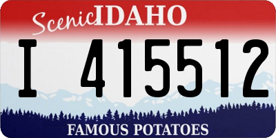 ID license plate I415512