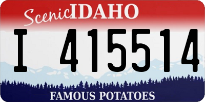 ID license plate I415514