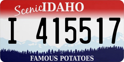 ID license plate I415517