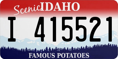ID license plate I415521