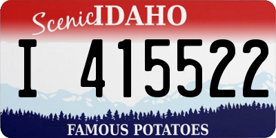 ID license plate I415522