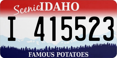 ID license plate I415523