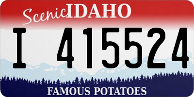 ID license plate I415524