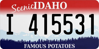 ID license plate I415531