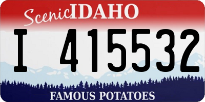 ID license plate I415532