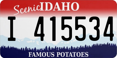 ID license plate I415534