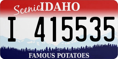 ID license plate I415535