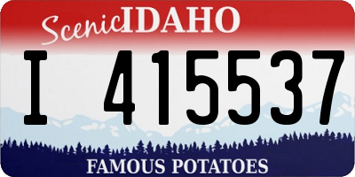 ID license plate I415537