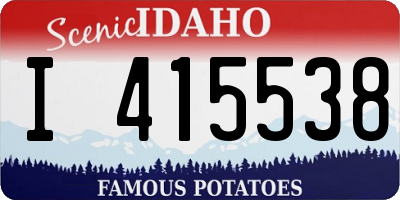 ID license plate I415538