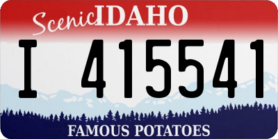 ID license plate I415541