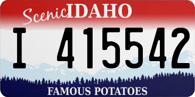 ID license plate I415542