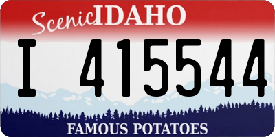 ID license plate I415544