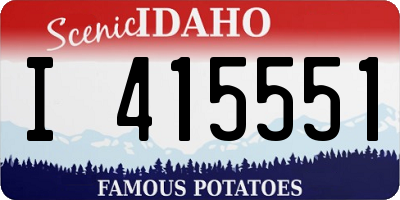 ID license plate I415551