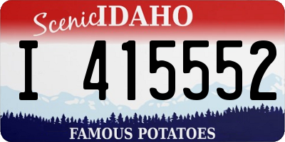 ID license plate I415552
