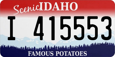 ID license plate I415553