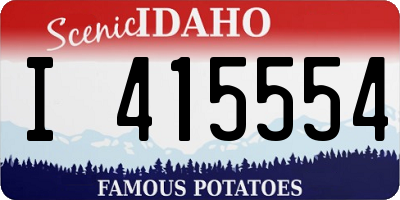 ID license plate I415554
