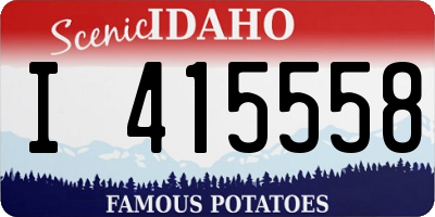 ID license plate I415558