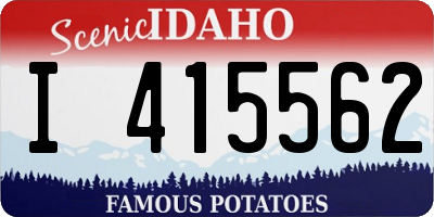 ID license plate I415562