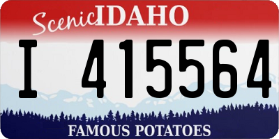 ID license plate I415564