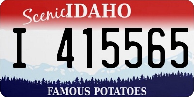 ID license plate I415565
