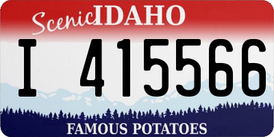 ID license plate I415566