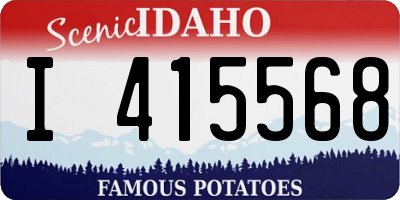 ID license plate I415568