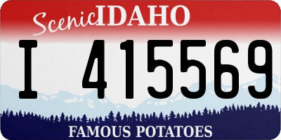 ID license plate I415569