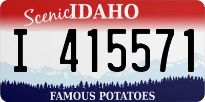 ID license plate I415571