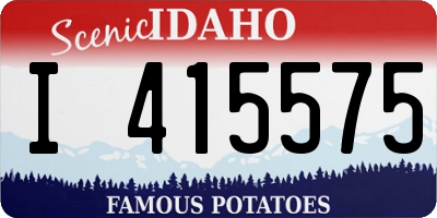 ID license plate I415575