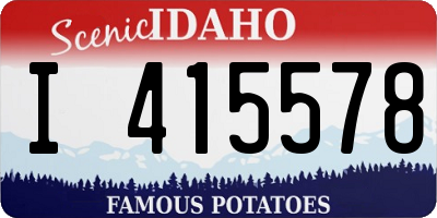 ID license plate I415578