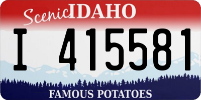 ID license plate I415581
