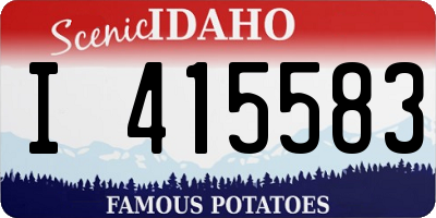 ID license plate I415583