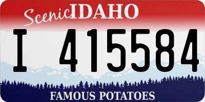 ID license plate I415584