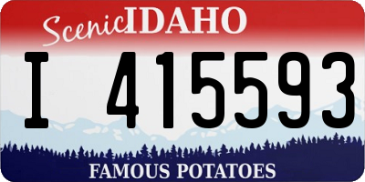 ID license plate I415593