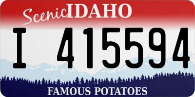 ID license plate I415594