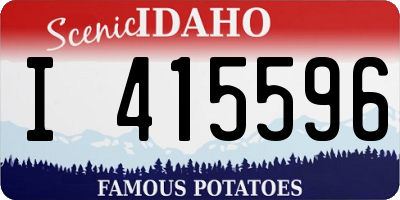 ID license plate I415596