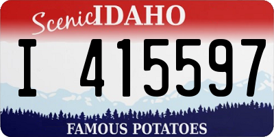 ID license plate I415597