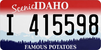 ID license plate I415598