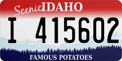 ID license plate I415602