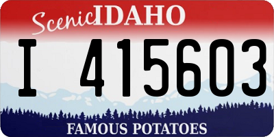 ID license plate I415603