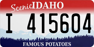 ID license plate I415604