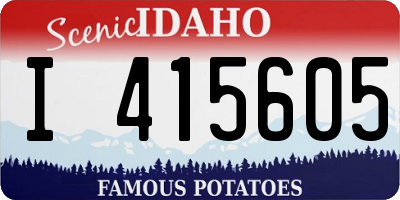 ID license plate I415605