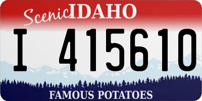 ID license plate I415610