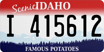 ID license plate I415612
