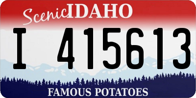 ID license plate I415613