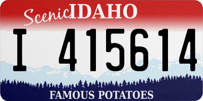 ID license plate I415614