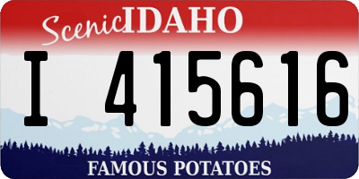 ID license plate I415616