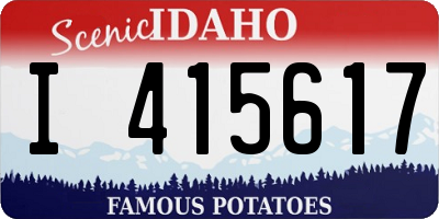 ID license plate I415617