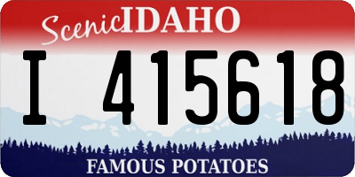 ID license plate I415618