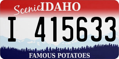 ID license plate I415633
